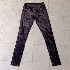 H&M crushed velvet leggings